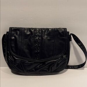 2.  Elegant Black Leather Crossbody Bag